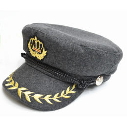 HJM008  訂做灰色海軍帽   度身設計海軍帽    自訂海軍帽款式  海軍帽工廠 HJM008  訂做灰色海軍帽   度身設計海軍帽    自訂海軍帽款式  海軍帽工廠